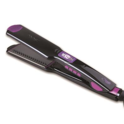 China Salon LCD Black Straightening Curling Iron Fashionable Salon Style Hair Straightener for sale
