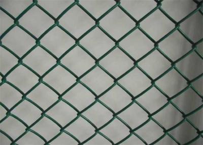 中国 4つはX 50'緑の電流を通された10のゲージのビニール60mm x 60mmの網のチェーン・リンクの塀の生地に塗った 販売のため
