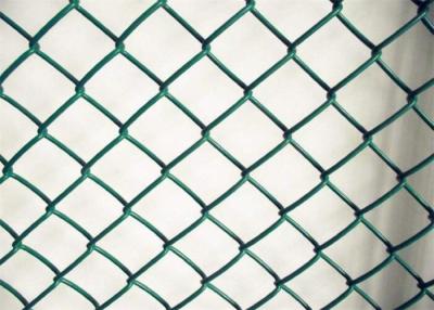 China 8ft Green Plastic Coated Chain Link Fence Mesh Fencing Net 60 X 60mm For Sports Ground for sale