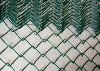 China 10 Gauge 6ft Gi Chain Link Wire Mesh Green Pvc Coated Galvanised Steel Chain Link Fencing for sale