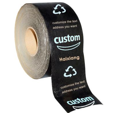 China Black Water Activated Kraft Paper Gum Packing Tape Custom Logo Brand for sale