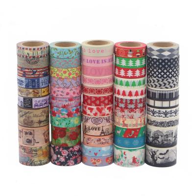 China Cute Fabric Patterned Washi Tape Strong Adhesion Scrapbook Gift Wrapping for sale