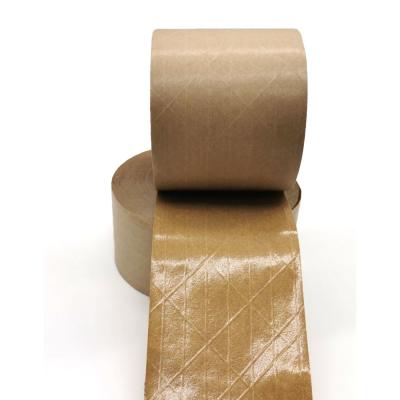 China Water Activated 120um Reinforced Kraft Paper Tape For Carton Sealing for sale