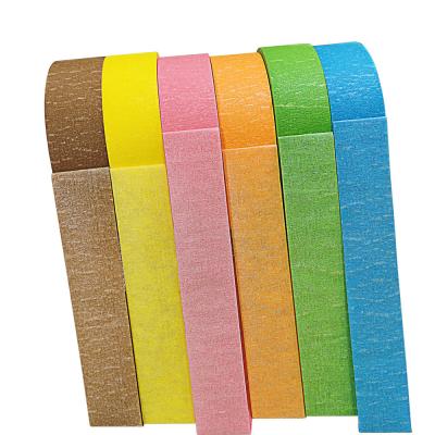 China Rice Paper 2 Inch Narrow Colored Tape Natural Rubber Adhesive Heat Resistant for sale