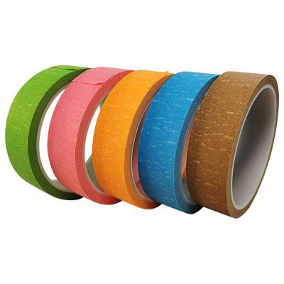 China Waterproof Colored Masking Tape , Crepe Paper Colored Adhesive Tape Self Adhesive for sale