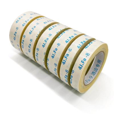 China High Adhesive Double Sided Yellow Crepe Paper Carpet Tape For Hotel Marble Floor for sale