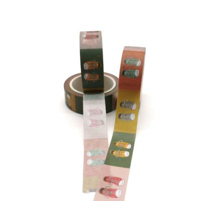 China DIY Custom Printed CMYK Gift Wrapping Taiwan Die Cut Washi Packing Paper Tape for sale