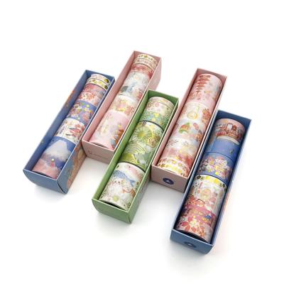 Chine L'ensemble sur bande de papier de Washi de mini DIY décoration de la bande dessinée/rubans de planificateur roulent des approvisionnements de papeterie d'école de Scrapbooking à vendre