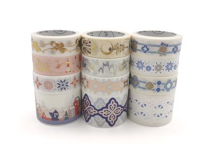 China Japanese Paper Tape Roll Simple Dreamy Hollow Lace Adhesive Washi Tape Stickers For Diary DIY Decorative for sale