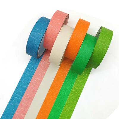 China Tear By Hand Colorful Craft Art Paper Trim Masking Tape For Decoration Spray for sale