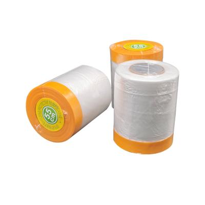 China Temporary Floor Masking Paper Film Spray Paint Shielding Protective Film for sale