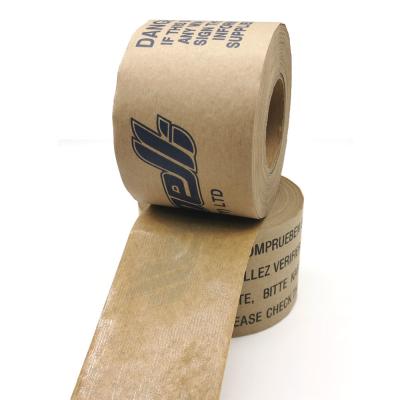 China Waterproof Gummed Kraft Paper Tape , Pressure Sensitive Kraft Tape Fiber Line for sale
