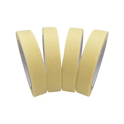 China Rubber Single Side Residue Free Yellow Masking Paper Paint Tape for sale