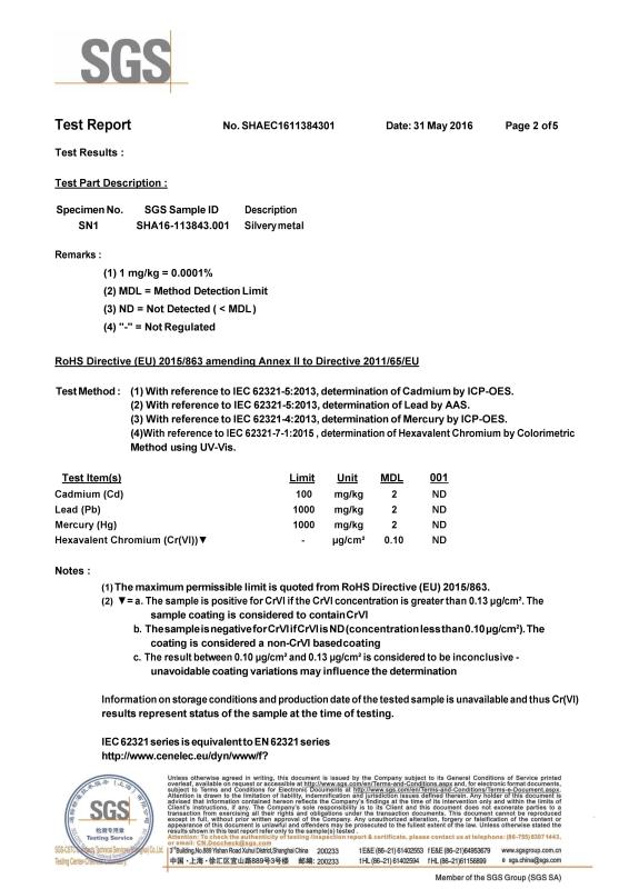 SGS Certificate - BLOOM(suzhou) Materials Co.,Ltd