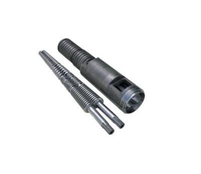 China 51/105 55/110 92/188 Bimetallic Conical Twin Screw Barrel For Spc / Lvt Extruder for sale