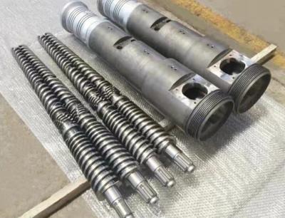 Chine 38CrMoAl Conical Twin Screw And Barrel 65/132 For PVC Pipe Profile WPC Spc à vendre