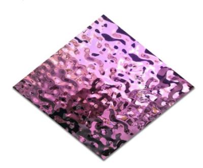 Chine Nouvelle plaque de métal décorative de feuille d'acier inoxydable de sinuosités du diagramme d'ASTM A240 à vendre