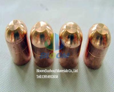China Round Flat Bevel Cap Spot Welding Electrode Tips Welding Consumables Cucrzr And Custom for sale