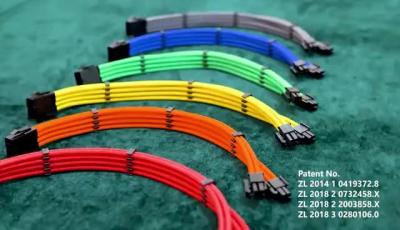 Китай Sleeved заряжатель кабеля молнии связей USB силовых кабелей компьютера набора соединительной кабельной муфты USB PSU Losenda набора расширения продается