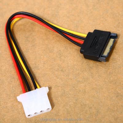 China HOT ST 15-pin Male Power Cable to Molex IDE 4-pin Female Power Drive Adapter for sale