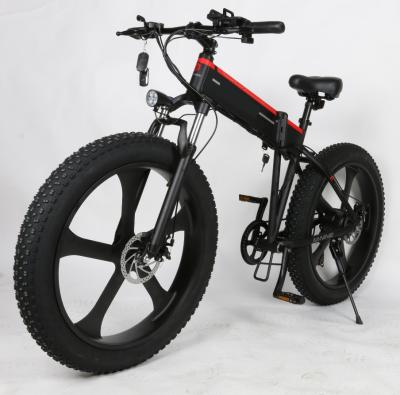 China Electric Bike 26 Inch 48v 1000w Fat Tire Mountain Snow Ebike Folding Electric Bicycle for sale