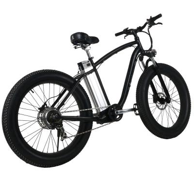 China Electric Bicycle 26 Inch Mountain Beach Ebike Fat Tire Electric Bike For Adults for sale
