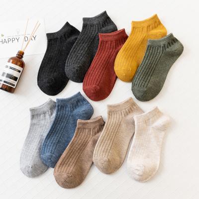 China Lady Women Colorful Low Cut Ankle Socks Knitted Weaving Method With Printed Logo for sale