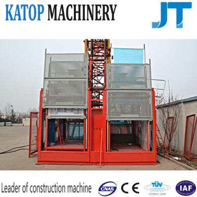 China Power frequency high work effiency 2t load double cage hoist SC200/200 for construction lifting for sale