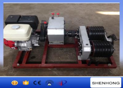China 5 Ton Electric Cable Pulling Winch / Double Capstan Winch With Honda GX390 Gasoline Engine for sale