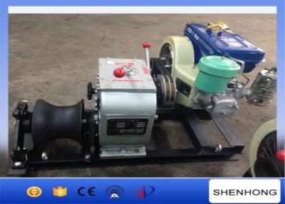 China 3 Ton Tower Erection Tools Cable Diesel Winch 4HP Single Capstan For Cable Pulling for sale