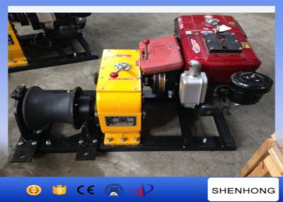 China Tower Erection Mechanical Device Diesel Cable Winch 8 Ton With 10HP Diesel Engine for sale