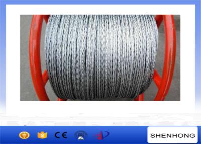 China Steel Pilot Wire Pulling Rope , 18 Strands 6 Squares Braided Steel Wire Rope for sale