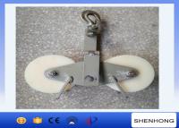 China 25KN Cable Pulley Conductor Stringing Blocks With Tandem Sheaves Nylon Wheel for sale