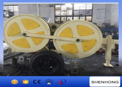 China Overhead Transmission Lines OPGW Puller Tensioner 40KN With 1200mm Tension Wheel for sale
