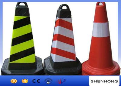 China Safety Overhead Line Construction Tools Red PVC Traffic Cones With Reflective Tape for sale