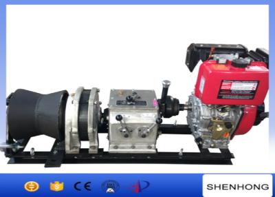 China 50KN Fast Speed Cable Pulling Winch Air Cooled Diesel Enginen By Shaft for sale
