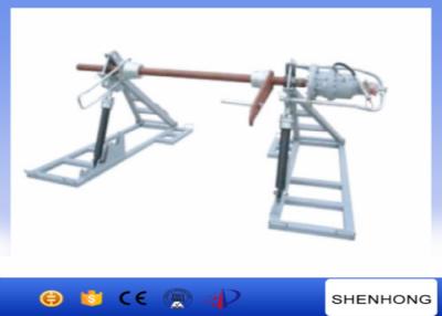 China 10T - 15T Cable Drum Jackshydraulic Conductor Reel Drum Stand Brake Force 45Rpm Speed for sale