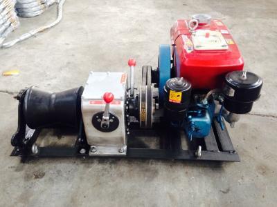China Power Construction 1T Diesel Cable Winch With Water Cooled Diesel Engine for sale