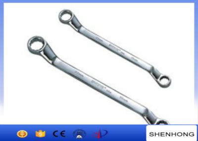 China Double Offset Ring Steel Plum Spanner , Double Head Plum Wrench for sale