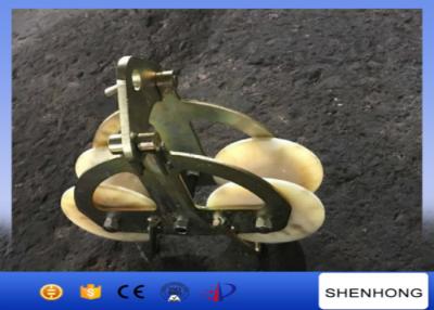 China 25KN Tandem Sheaves Conductor Stringing Blocks With Nylon Wheel for sale