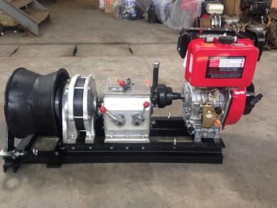 China 50KN Hiearns diesel engine Diesel Cable Winch pulling machine for pulling hoisting lifting for sale