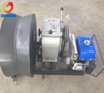 China Gas Powered Winch 3Ton Cable Drum Winch Threading Machine Yamaha Engine for pulling hoisting for sale