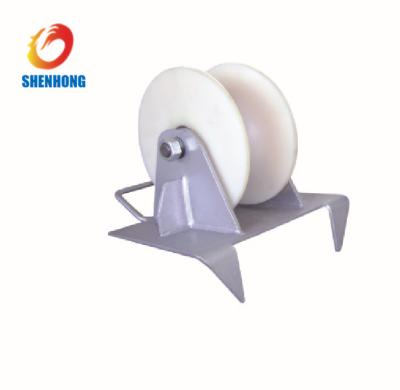 China El diámetro resistente 140*200m m de los rodillos del cable de la rueda de nylon o de aluminio SHH para protege el cable y la cuerda de tracción en venta