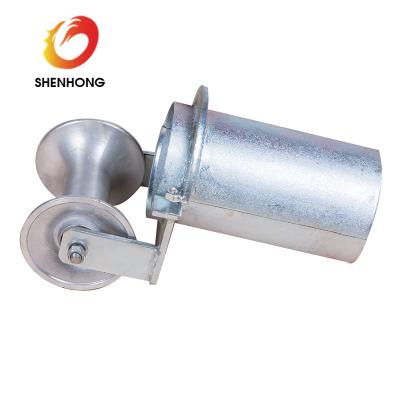 China Aluminum Steel Bellmouths Cable Ground Roller Tube diameter 80mm for Tube Entrance for sale