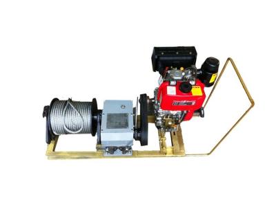 China High Efficiency 3 Ton Faster Air Cooling Gasoline Engine Powered Winch , Heavy Duty Winch for sale