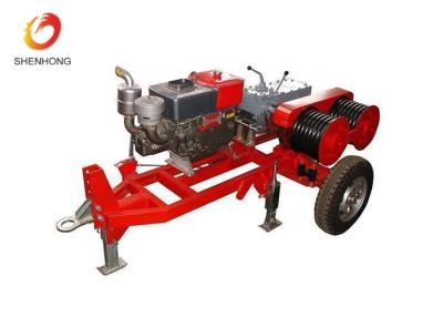 China Five Ton Dual Bull Wheel Powered Diesel Winch For Pulling And Tensioning Lines for sale
