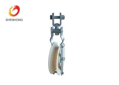 China Una rueda que ata el rodillo de encadenación de aluminio de nylon del cable del bloque de polea del bloque en venta