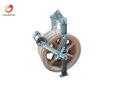 China Grounding Roller Stringing Cable Pulley Block For Overhead Line Tranmission for sale