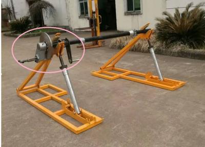 China Detachable Type Drum Brakes Cable Reel Stand Wire Rope Reel Support Conductor for sale