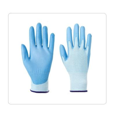 China La palma azul de la PU del examen del laboratorio que cubría el indicador de HPPE 18 cortó guantes resistentes de la seguridad en venta